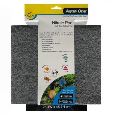 Aqua One Nitrate Pad Self Cut Filter Pad 25.4 x 45.7cm (10456) - IWAquariums