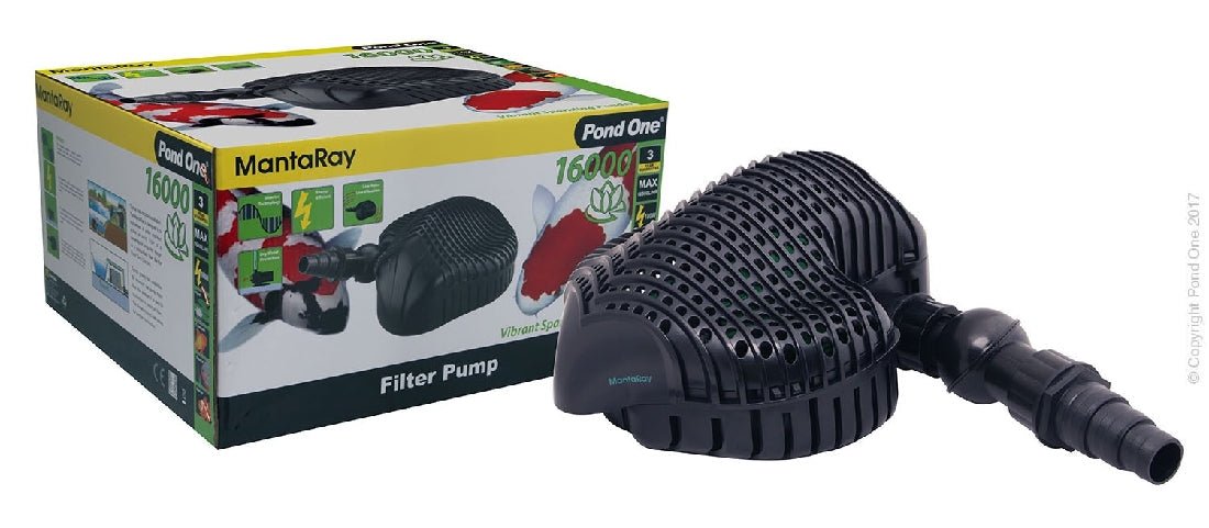 Pond One MantaRay 16000 Filter Pump 16000LH 6.5mh H 10m Cable - IWAquariums