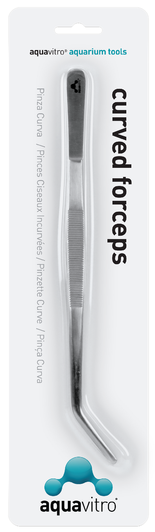 Aquavitro Curved Forceps 25cm\