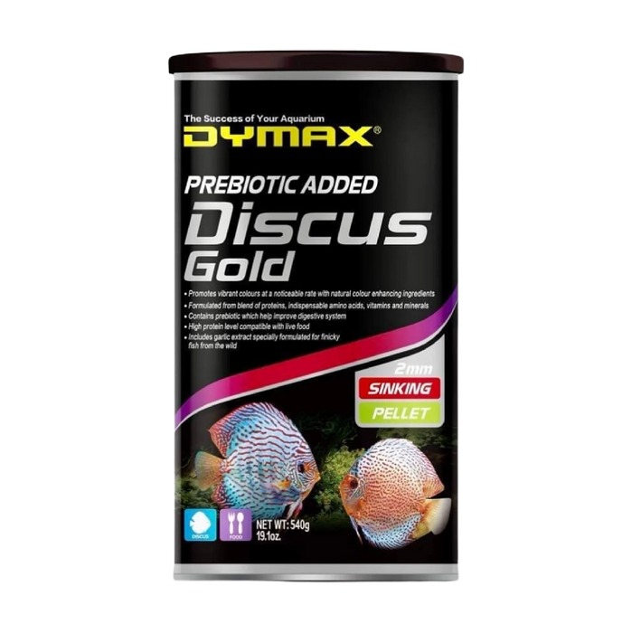 Dymax Discus Gold Premium Fish Food 2mm Sinking Pellets 540g