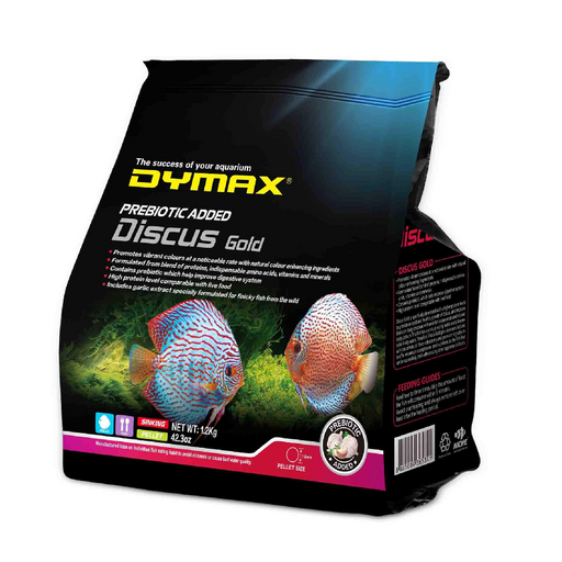 Dymax Discus Gold Premium Fish Food 2mm Sinking Pellets 1.2kg 1200g