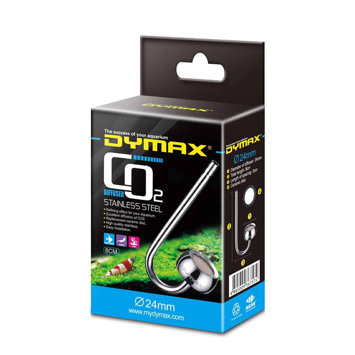 Dymax Stainless Steel Co2 Diffuser  Dia. 24mm Length 8cm