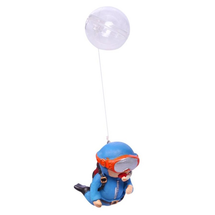 Aqua One Ornament Scuba Diver W Float 3x2.5x6.5cmh