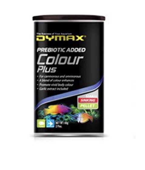 Dymax Colour Plus 1.6mm Small Sinking Pellet 60g - IWAquariums