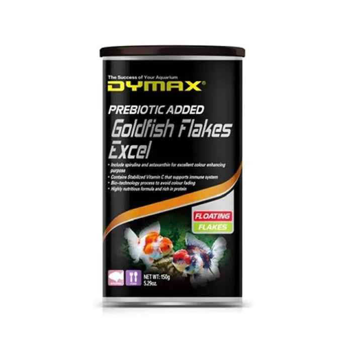 Dymax Goldfish Excel Floating Flakes 150g - IWAquariums