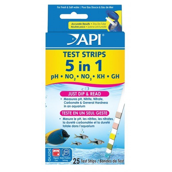 API Quick Testing Strips 5 In 1 25 Pack - IWAquariums