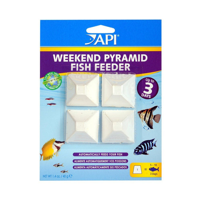 API Weekend Pyramid Fish Feeder 4 x 3 day - IWAquariums