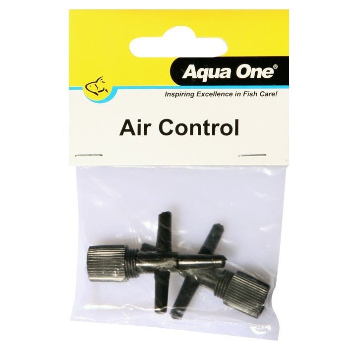 Aqua One Air Line T Control Valve 2pk (10413)-IWAquariums