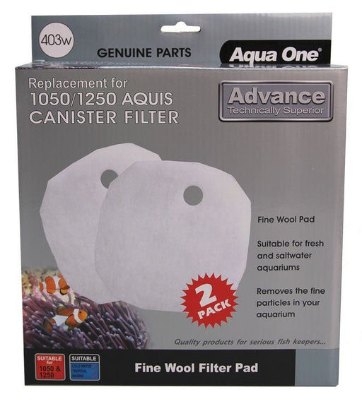 Aqua One Aquis 1050/1250 Wool 2pk 403w (25403w) - IWAquariums