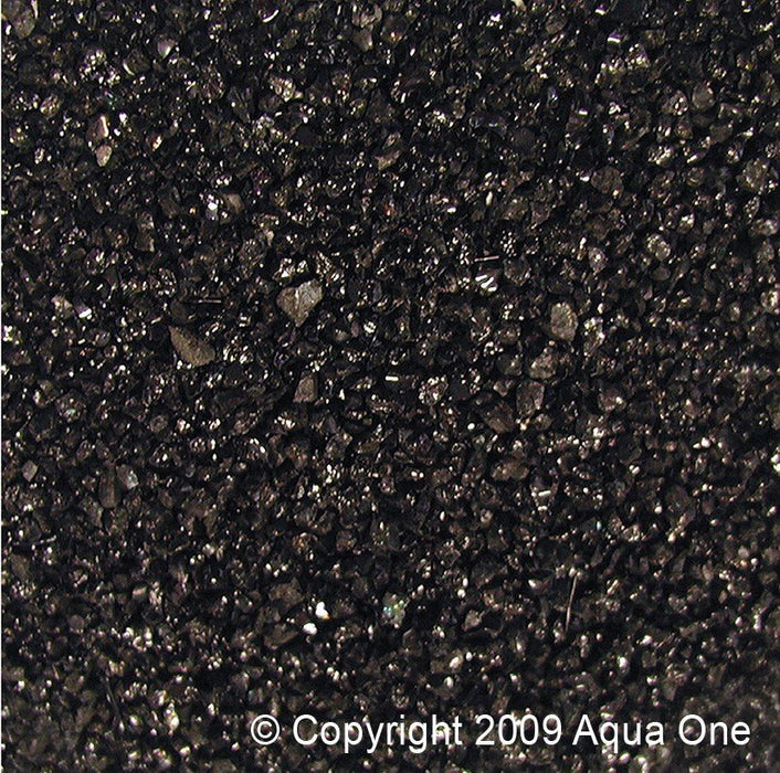 Aqua One Decorative Gravel 1kg Black Silica 1mm (10287) - IWAquariums