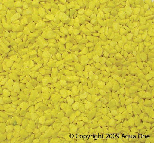 Aqua One Decorative Gravel 1kg Fluro Yellow (10282FY) - IWAquariums