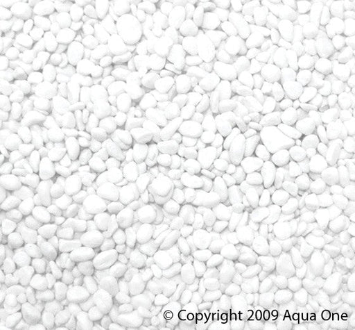 Aqua One Decorative Gravel 1kg White (10282WH) - IWAquariums