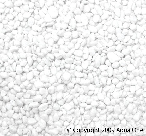 Aqua One Decorative Gravel 1kg White (10282WH) - IWAquariums