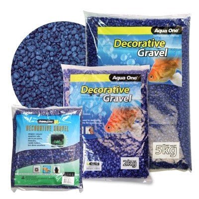 Aqua One Decorative Gravel 2kg Deep Blue (10283BL) - IWAquariums