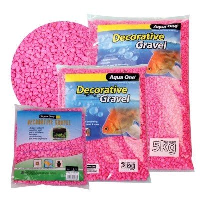 Aqua One Decorative Gravel 2kg Pink (10283PK) - IWAquariums