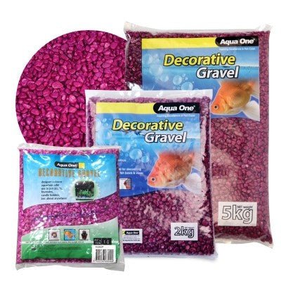 Aqua One Decorative Gravel 2kg Purple (10283P) - IWAquariums