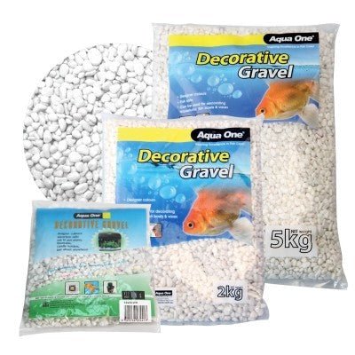 Aqua One Decorative Gravel 2kg White (10283WH) - IWAquariums