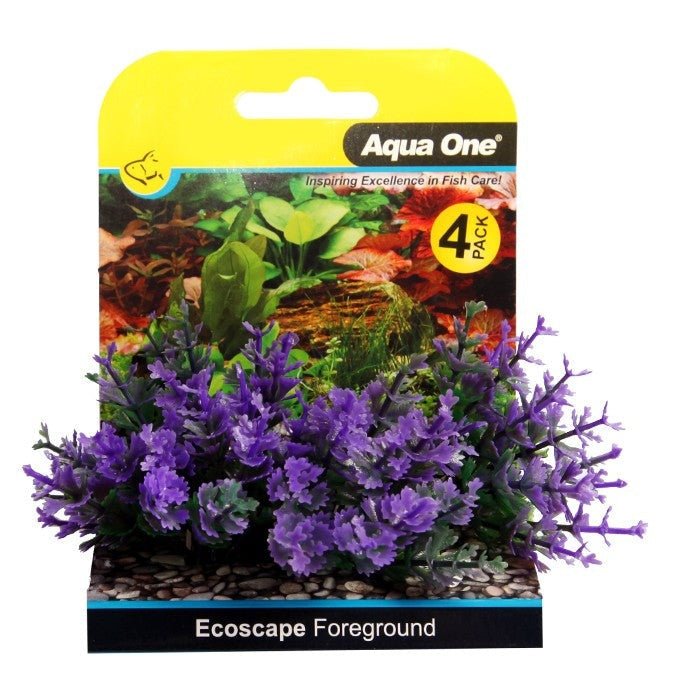 Aqua One Ecoscape Foreground Catspaw 4pk Purple 5cm (28358) - IWAquariums