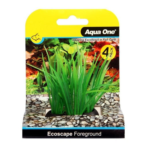 Aqua One Ecoscape Foreground Lilaeopsis 4pk Green 8cm (28360) - IWAquariums