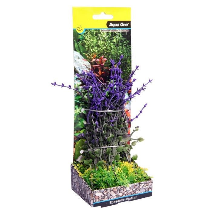 Aqua One Ecoscape Medium Bladderwort Purple 20cm (28378) - IWAquariums