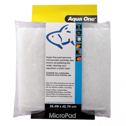Aqua One Micro Pad Self Cut Filter Pad 25.4 x 45.7cm (10447) - IWAquariums