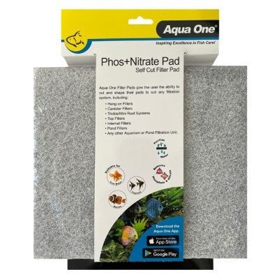 Aqua One Phos + Nitrate Pad Self Cut Filter Pad 25.4 x 45.7cm (10457) - IWAquariums