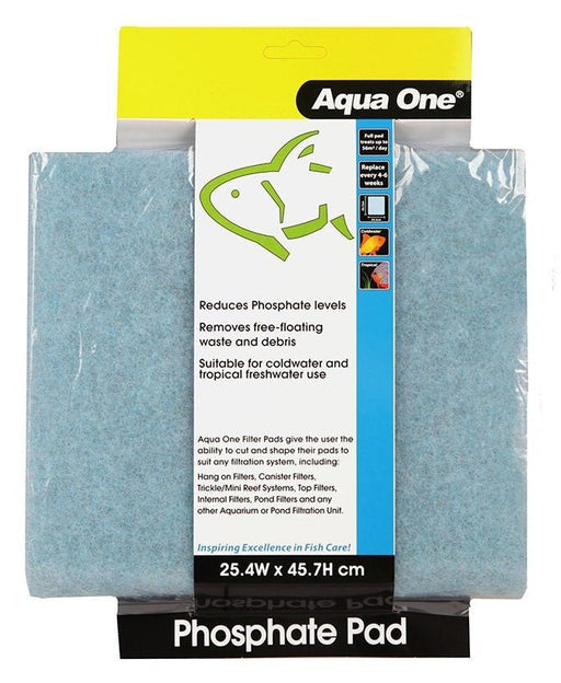 Aqua One Phos Pad Self Cut Filter Pad 25.4 x 45.7cm (10460) - IWAquariums