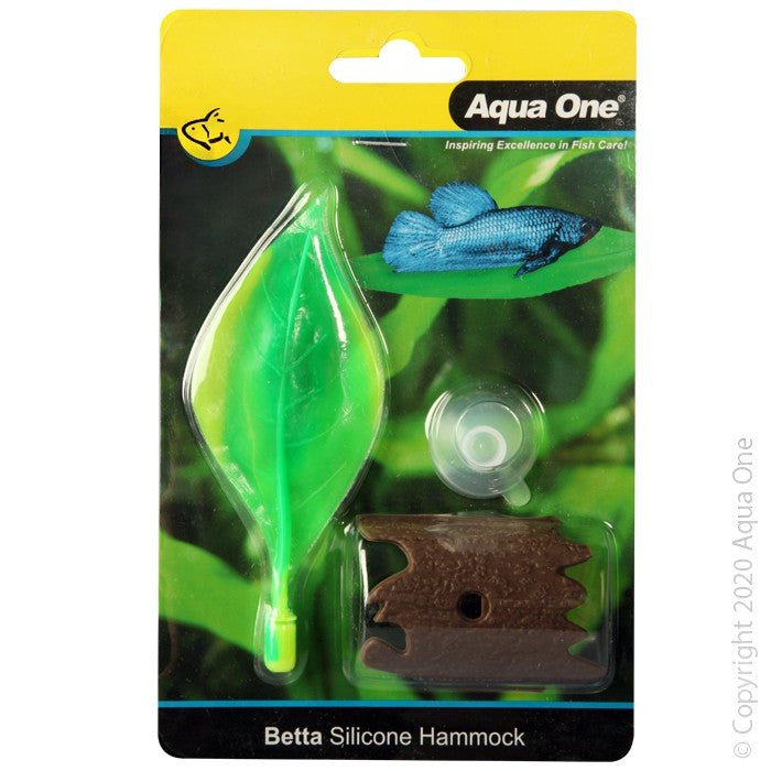 Aqua One Silicone Betta Hammock With Bark 4.5l X 12cm D (28452) - IWAquariums