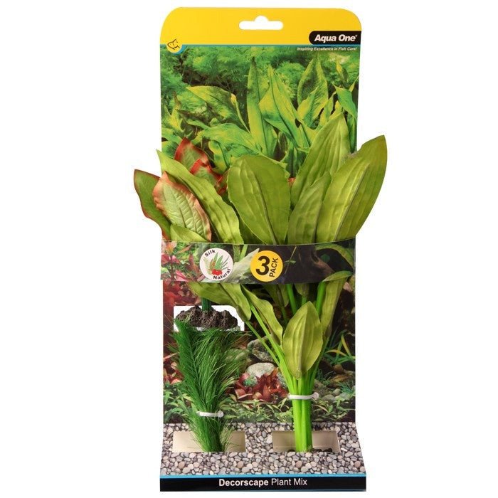 Aqua One Silk Plant 3pk Mix 2 (24248) - IWAquariums