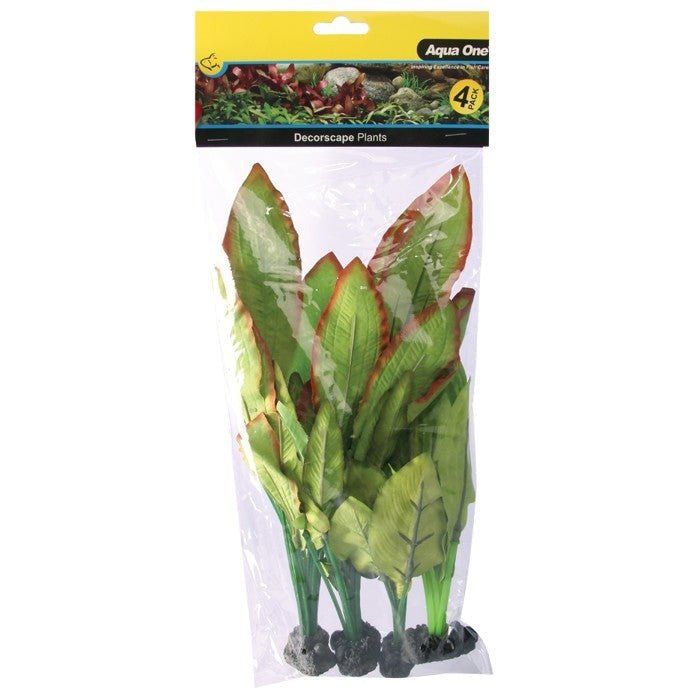 Aqua One Silk Plant 4pk Mix 5 (24245) - IWAquariums