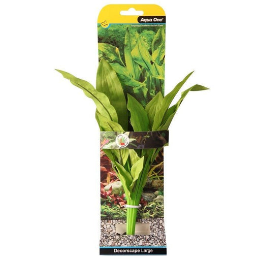 Aqua One Silk Plant Amazon Broad Leaf Large 30cm (24124) - IWAquariums