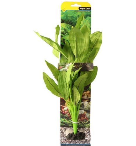 Aqua One Silk Plant Amazon Broad Leaf XLarge 40cm (24134) - IWAquariums