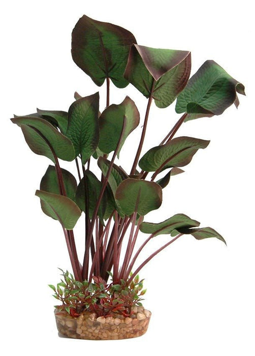 Aqua One Silk Plant Radican With Gravel Base Large (29070) - IWAquariums