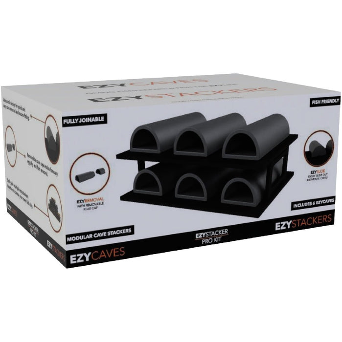 Easy Stack Pro EzyAqua EzyCave Ezy Stacker Pro Kit - D Shape - Grey - IWAquariums