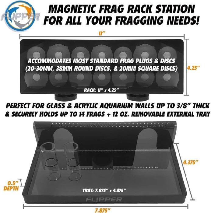 Flipper Magnetic Frag Station Rack Black - IWAquariums