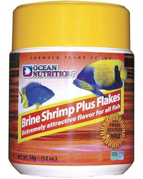 Ocean Nutrition Brine Shrimp Plus Flakes 34g - IWAquariums