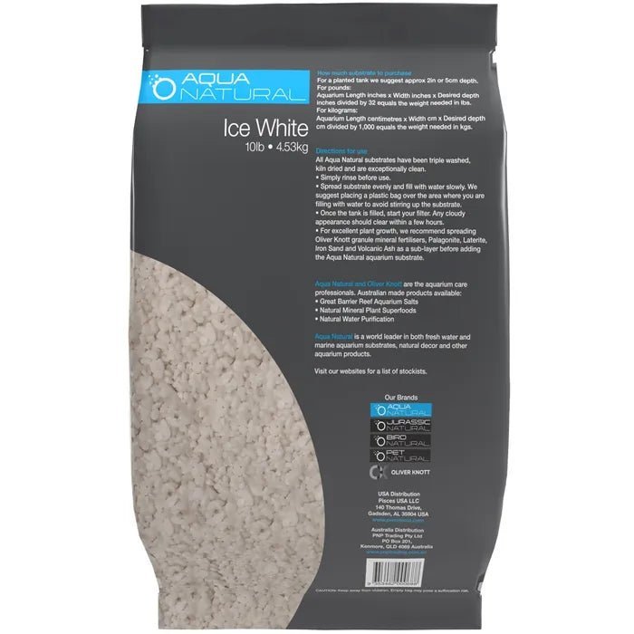 Pisces Ice White Aquarium Gravel 4.5kg - IWAquariums