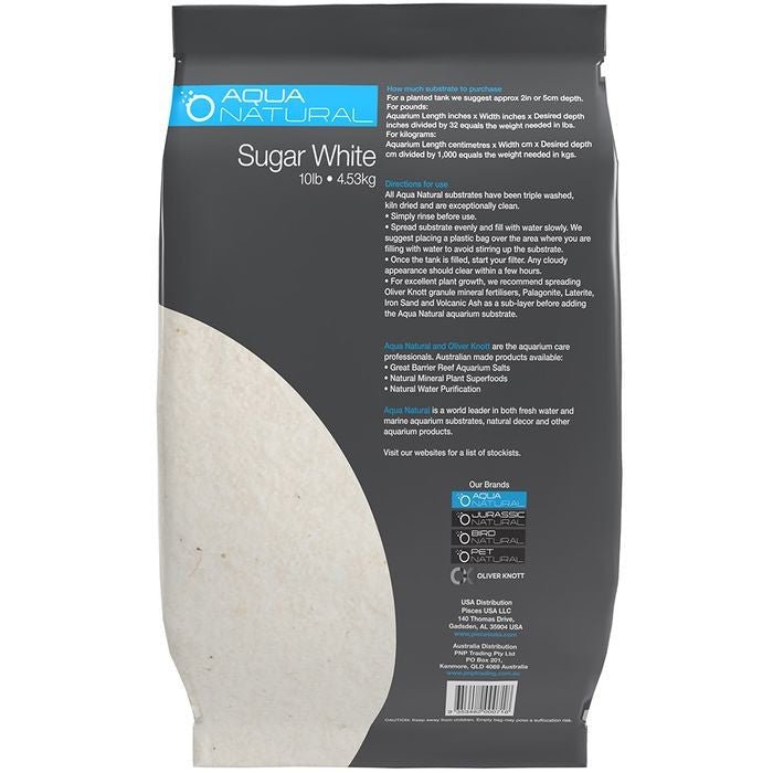 Pisces Sugar White Aquarium Sand (9kg) - IWAquariums