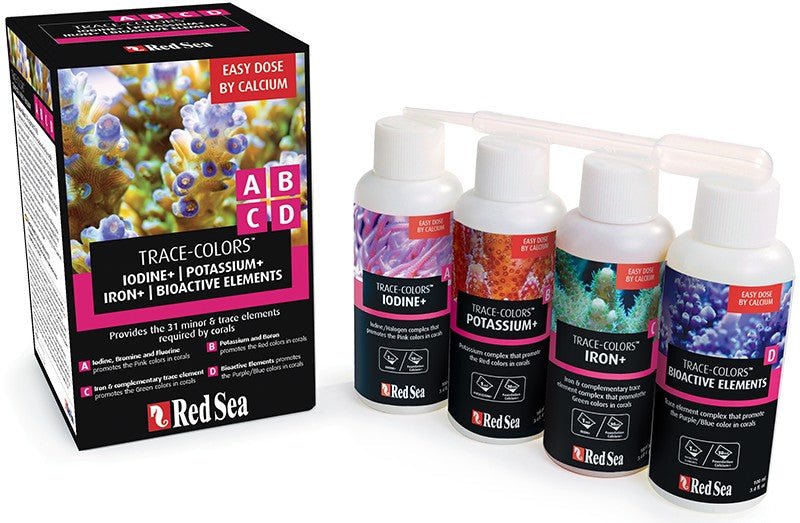 Red Sea Reef Coral Colours ABCD 4 x 100ml Bottle Trial Pack - IWAquariums