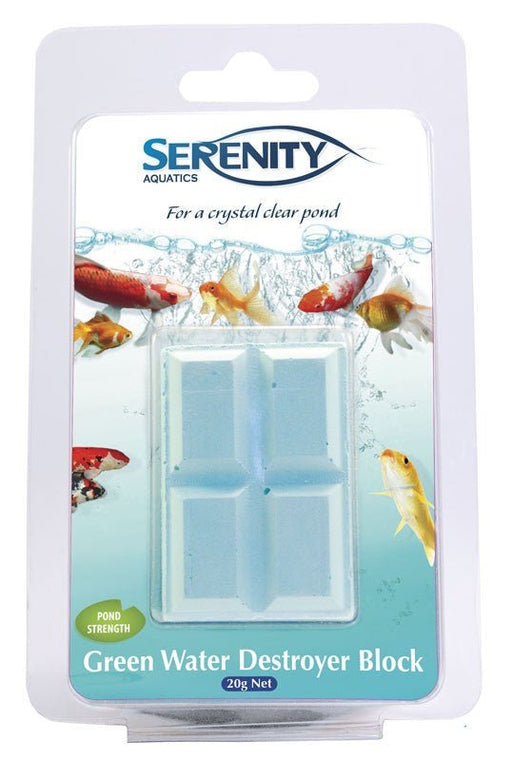 Serenity Green Water Destroyer Block Pond 20g - IWAquariums