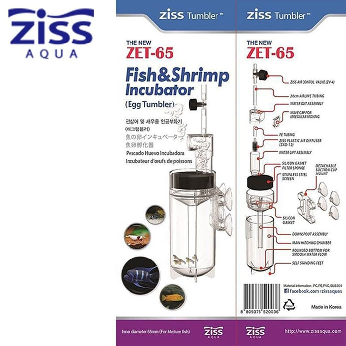 Ziss Aqua Fish & Shrimp Tumbler Medium ZET-65 - IWAquariums